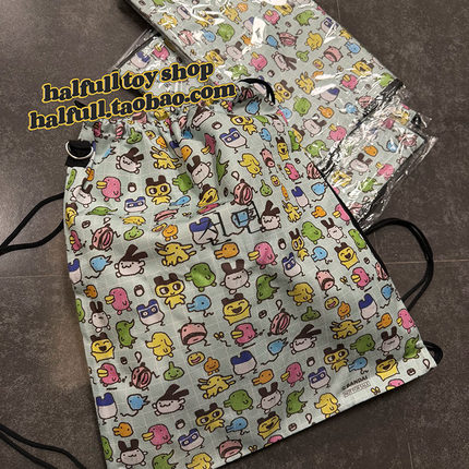 【halfull】TAMAGOTCHI拓麻歌子 抽绳双肩包 收纳袋