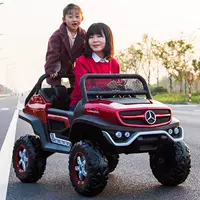 Mercedes Benz, электрический электромобиль на четырех колесах, внедорожный транспорт, детская игрушечная машина с сидением, дистанционное управление