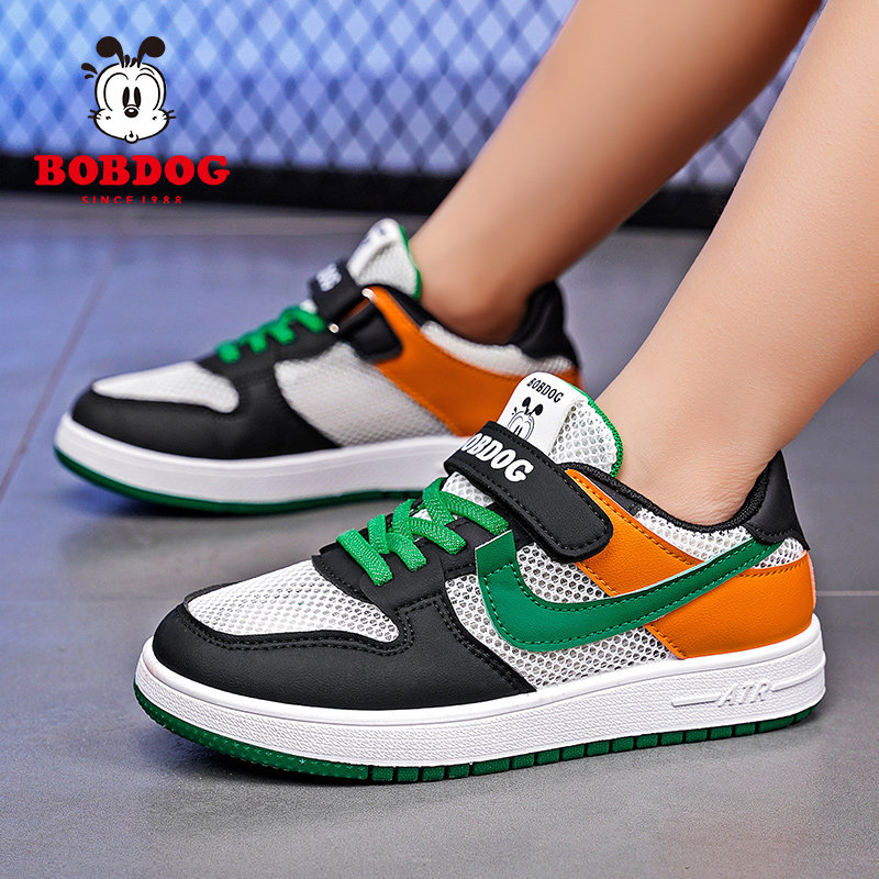 巴布豆男童鞋子春夏季2026新款透气单网鞋儿童运动鞋男孩休闲板鞋