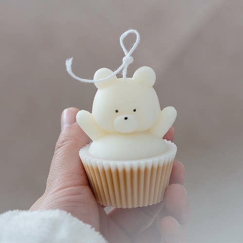 硅胶小熊蜡烛模卡通杯子蛋糕模具