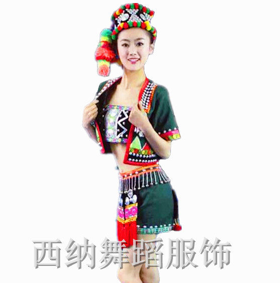 精品促销云南少数民族哈尼族舞蹈演出 舞台表演服装成人艺考女装