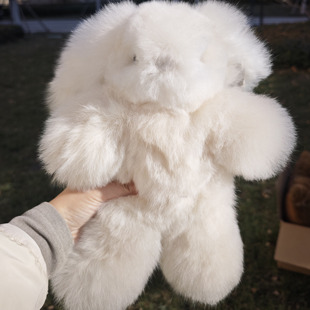 印加驼秘鲁进口真婴儿羊驼毛兔子玩偶彼得兔毛绒玩偶公仔