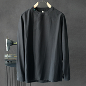 中式 衬衫 文艺复古潮流天然天丝清凉透气纯色衬衣 休闲长袖 春夏男士