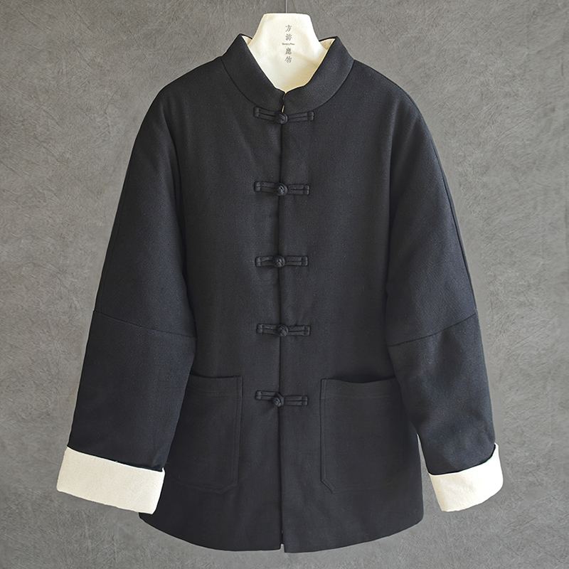 慕刻秋冬新款男士休闲唐装棉衣