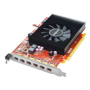 炒股办公监控分屏拼接大屏 泰塔 RX5808G 6MINIDP 多屏显卡 R7350