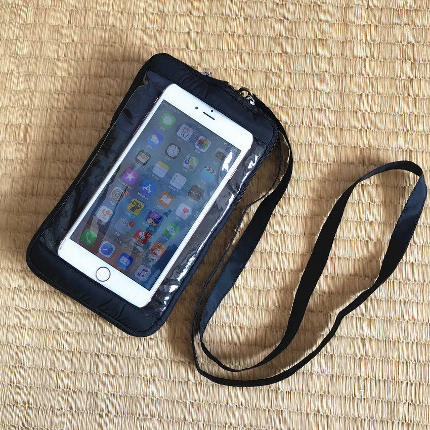 接充电宝发热可挂胳膊防冻手机套户外运动冬天小钱包两个夹层