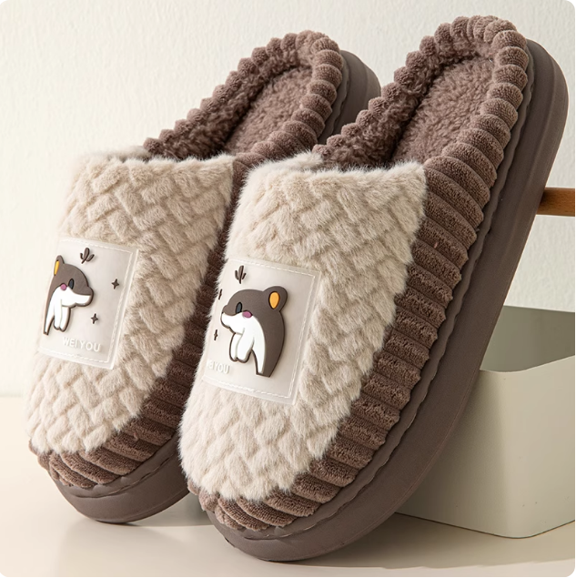 包跟棉拖鞋冬季保暖情侣