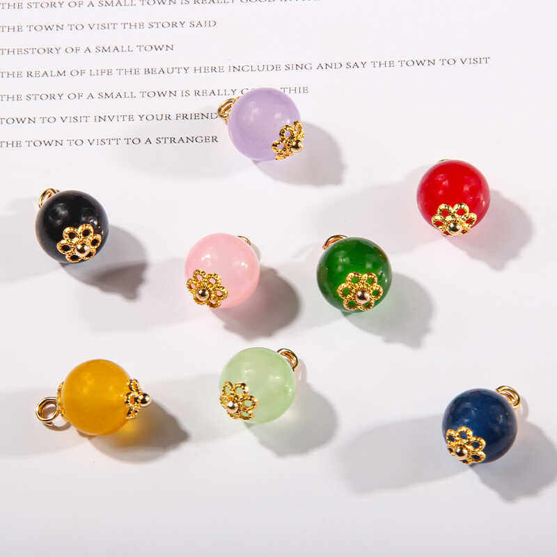 新中式仿玉石琉璃旗袍扣彩色圆形衬衣衬衫唐装汉服装饰扣灯笼扣