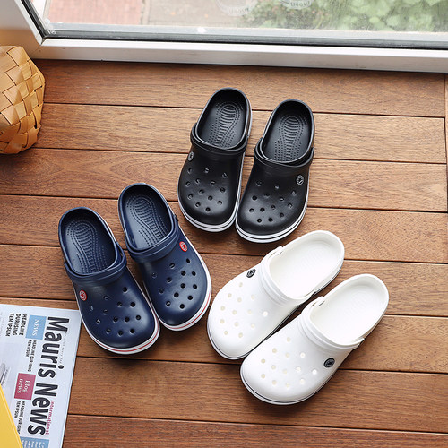 罗敷夏季情侣款休闲两用洞洞鞋