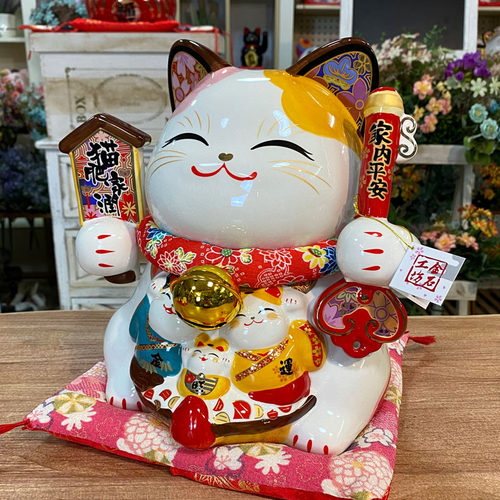 金石工坊招财猫家居客厅装饰摆件