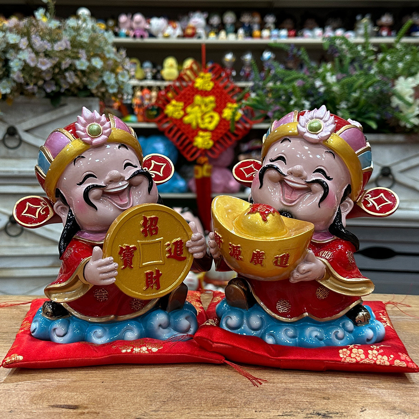 文武如意财神爷招财摆件创意存钱罐书房桌面装饰车载摆放乔迁礼品