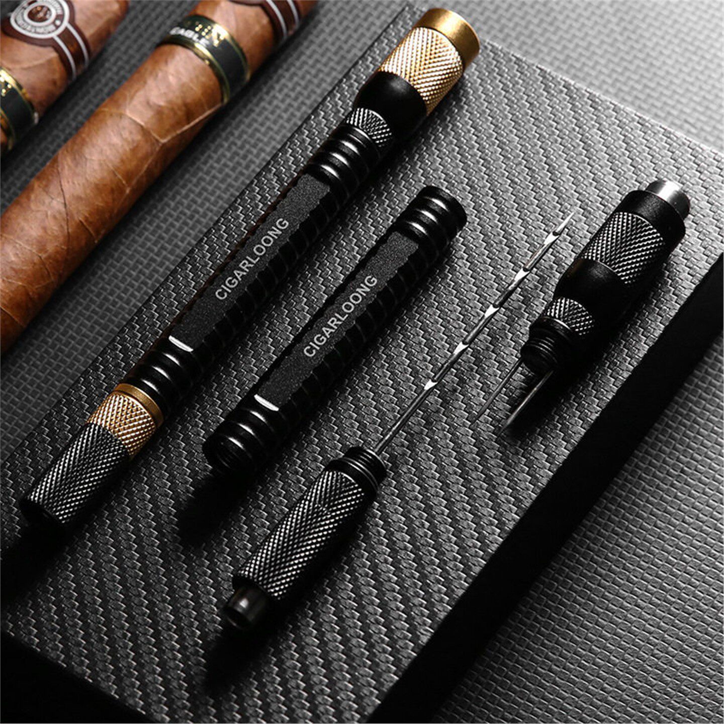 德国雪茄针双头钻雪茄剪刀雪茄打孔器手提式开孔器礼盒包装