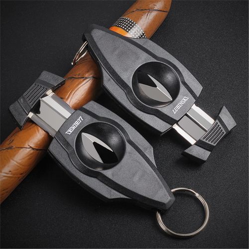 LUBINSKI鲁宾斯基雪茄剪刀单V口克虏伯不锈钢刀片便携雪茄刀