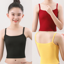 女童舞蹈练功服儿童吊带背心学生发育期上衣打底衫中大童少女内衣