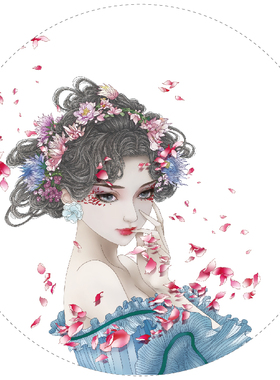 文具包邮 游氧和纸胶带花仙子手帐贴纸 特殊油墨带离型纸 宽 70mm