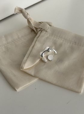 波浪戒指925纯银重工韩版开口