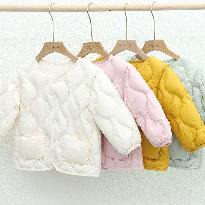 儿童轻薄款羽绒服女童男童宝宝小童校服内穿保暖秋冬轻便内胆外套