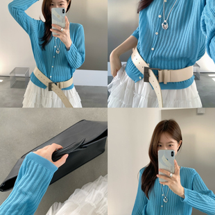 8个颜色巨好搭F036 26年早春26早春上新韩系v领针织开衫 ULOUR U粒