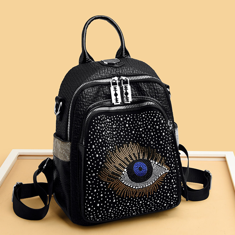 时尚双肩包2025新款女单肩两用高级感小众潮流网红小背包休闲逛街