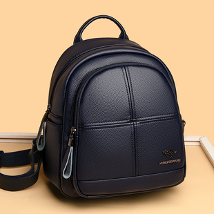 正品真皮双肩包女2025夏新款时尚百搭妈妈背包头层牛皮软皮大容量