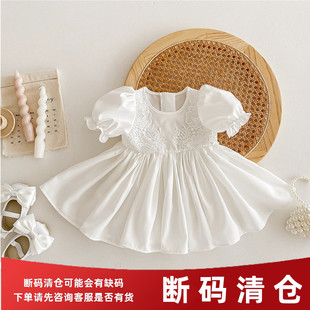 百天宝宝衣服小公主连衣裙夏季新款周岁礼服女童公主裙洋气拍照