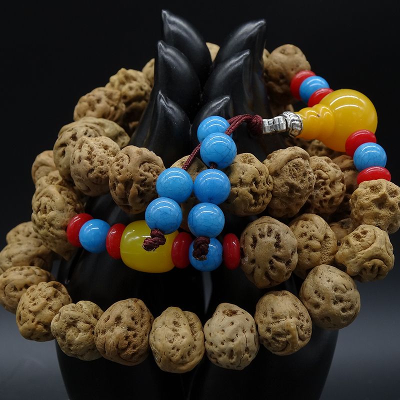 天然龙眼菩提子 原子54颗提珠车挂男女 手串手链 手持念珠