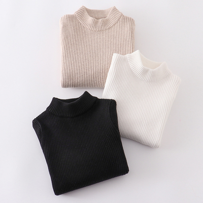 儿童全棉毛衣男女童圆领打底衫