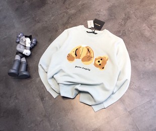 秋季新款女士圆领长袖卫衣男款韩国货毛圈棉宽松学院风潮牌断头熊