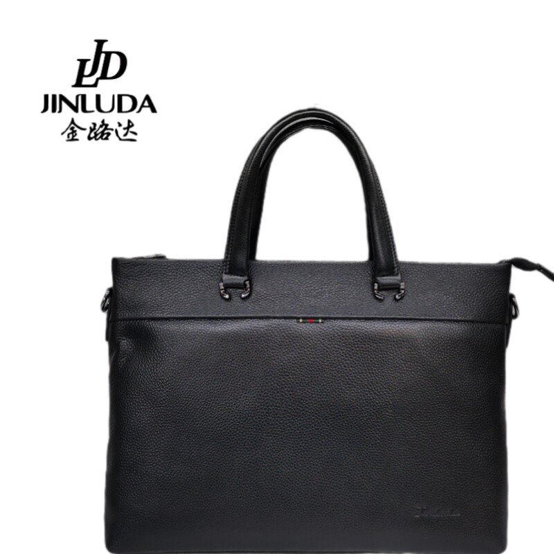 金路达男包头层牛皮真皮男士手提包斜挎包
