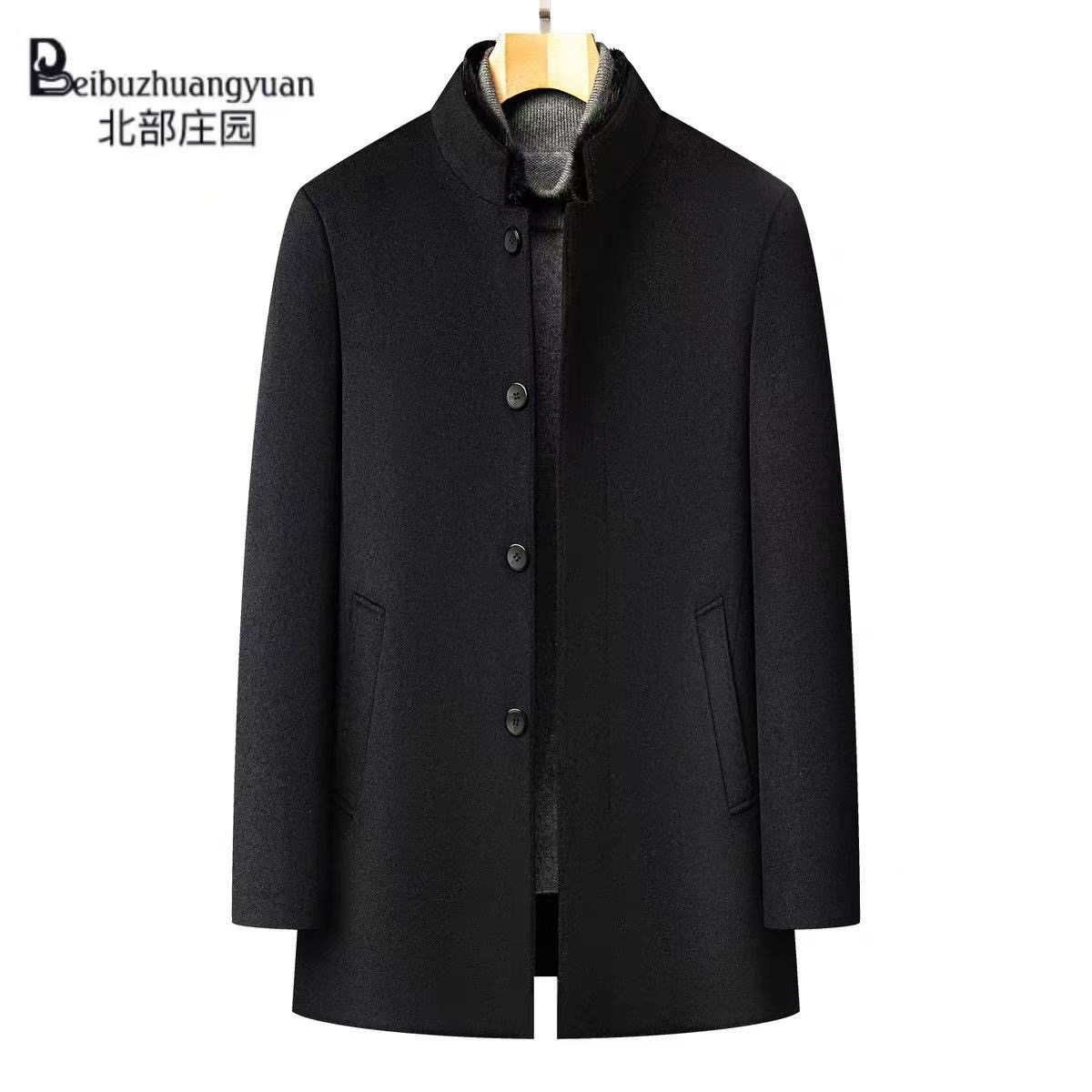 【北部庄园】男士商务休闲立领双面呢拆卸内胆羽绒大衣外套/8818,男装,羽绒服,淘宝优惠券,粉丝福利购,淘宝优惠卷
