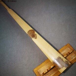 纯手工红湘妃竹折扇 云南麻栗老料  扇子古方头型 文玩扇子 8寸