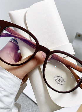 2025防蓝光眼镜TR镜框 新款复古木纹腿眼镜框近视配镜平光镜30135
