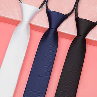 女士领带装饰jk黑色女款学生学院风拉链式免打结高级感职业衬衫潮