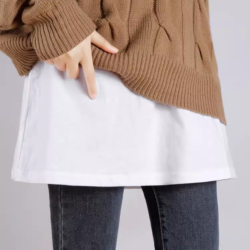 小屁帘下摆秋季内搭叠穿卫衣打底