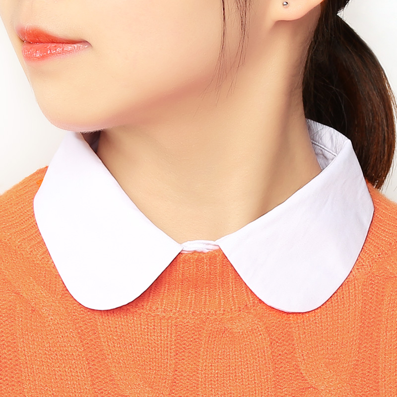 百搭风大码白色假衣领