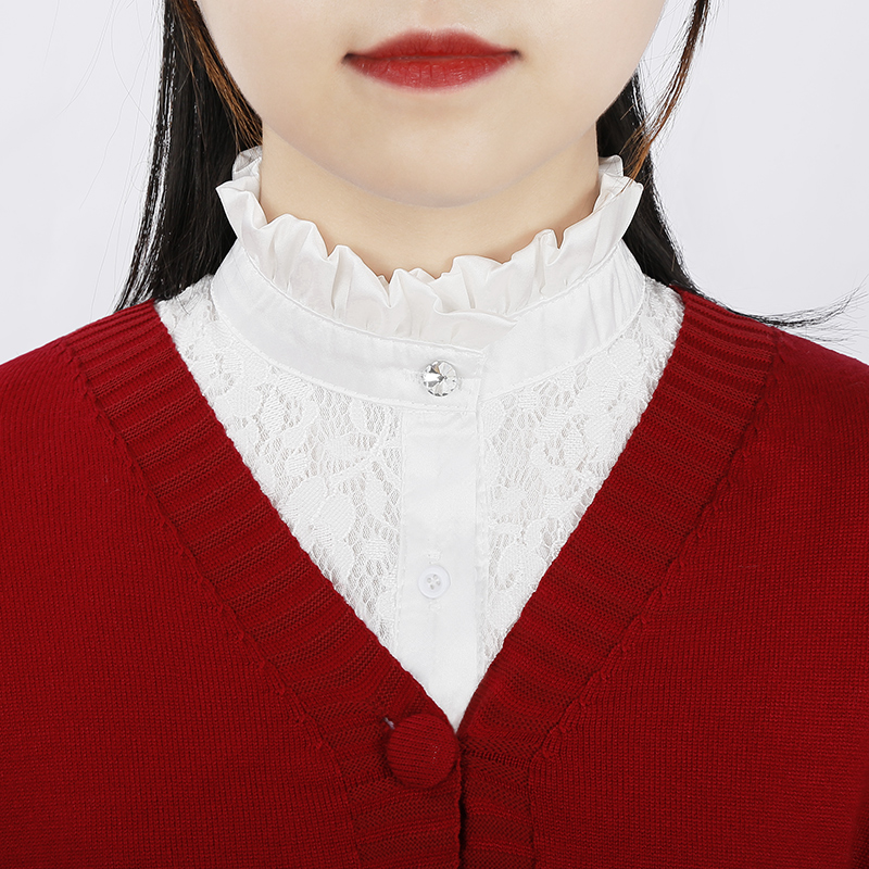 假衣领女百搭假领蕾丝假领子花边装饰领荷叶边白色高档冬季配毛衣