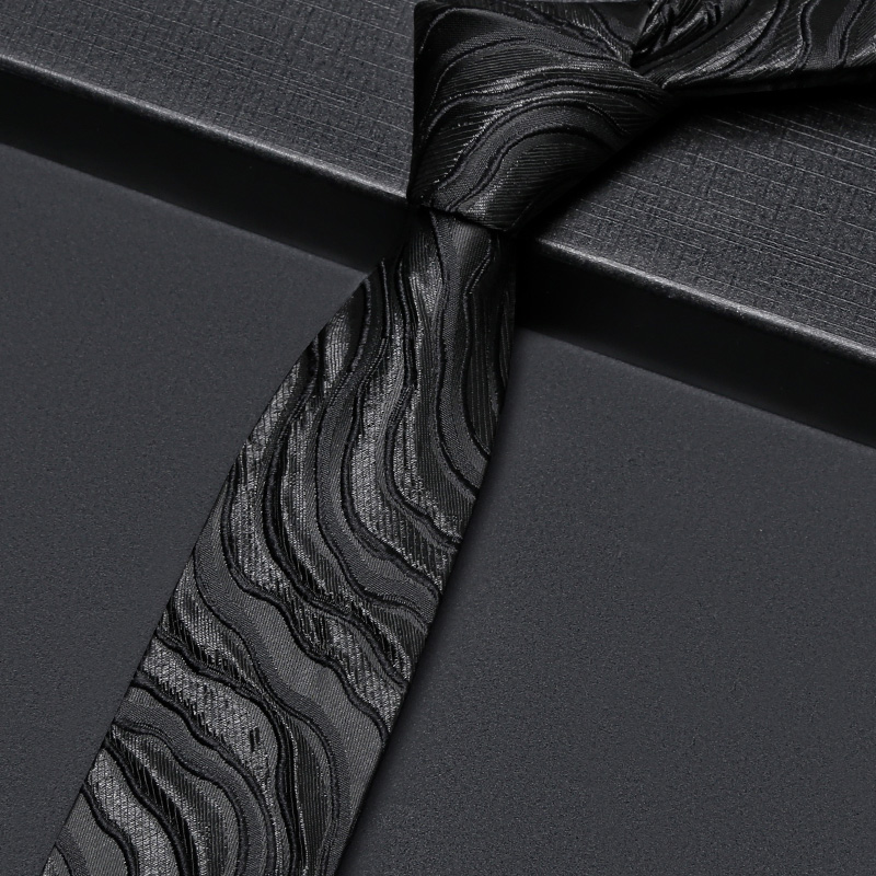领带男士黑色正装商务立体肌理感手打英伦潮流礼物西装配饰1210z