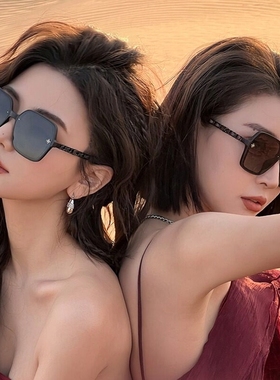 女潮小香儿链条偏光小香风墨镜