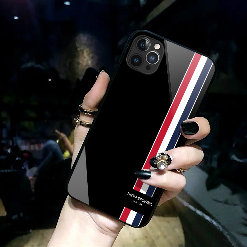 苹果16promax玻璃/软壳条纹潮牌