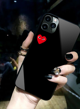 潮牌iPhone17promax手机壳小爱心16pro苹果14玻璃12全包11软壳78plus男女情侣高级感适用华为pura80pro小米15