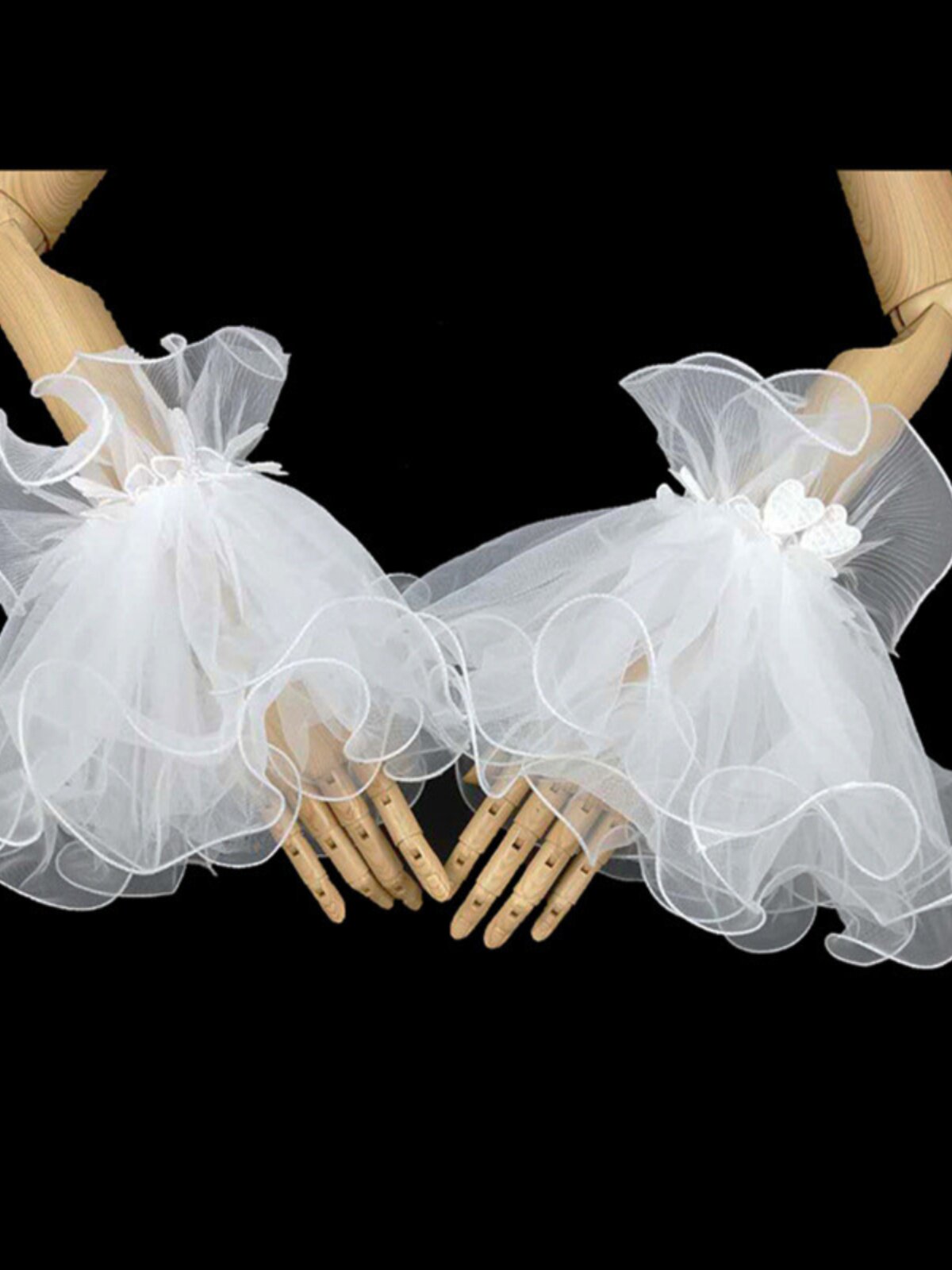 메리 수* 신부 웨딩 드레스 흰색 소매 레이스 핸드 슬리브 로리타 메쉬 슈퍼 요정 장갑