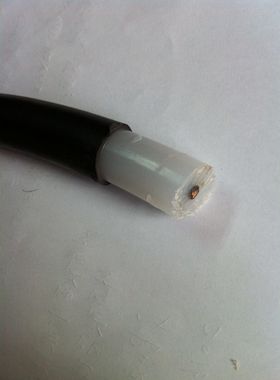 静电高压线 GYX-100KV 2.5平方 外径18MM 透明绝缘黑色护套 单股