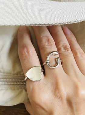 纯银爱心和水滴女生日韩通勤风