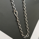 不拘日韩S925纯银4mm太角链男士 项链高级感毛衣链复古日系银饰