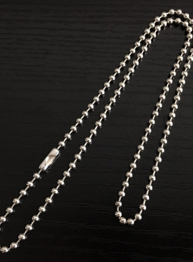 不拘925纯银素银3mm链女生光珠