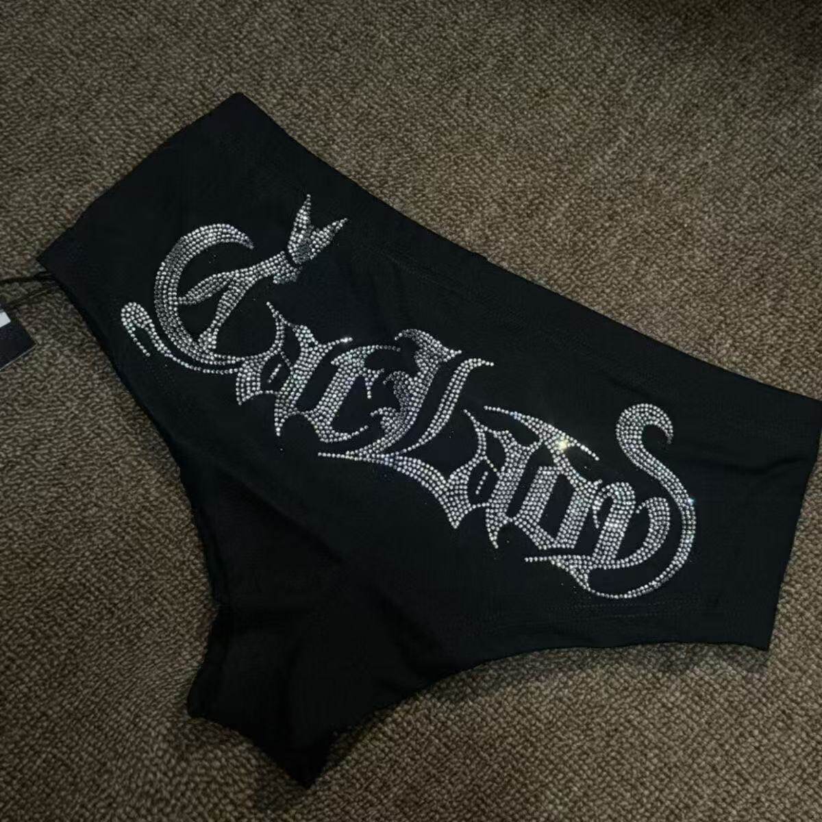 CATLADY同款欧美heels钢管爵猫咪烫钻打底舞蹈短裤三脚裤显腿长