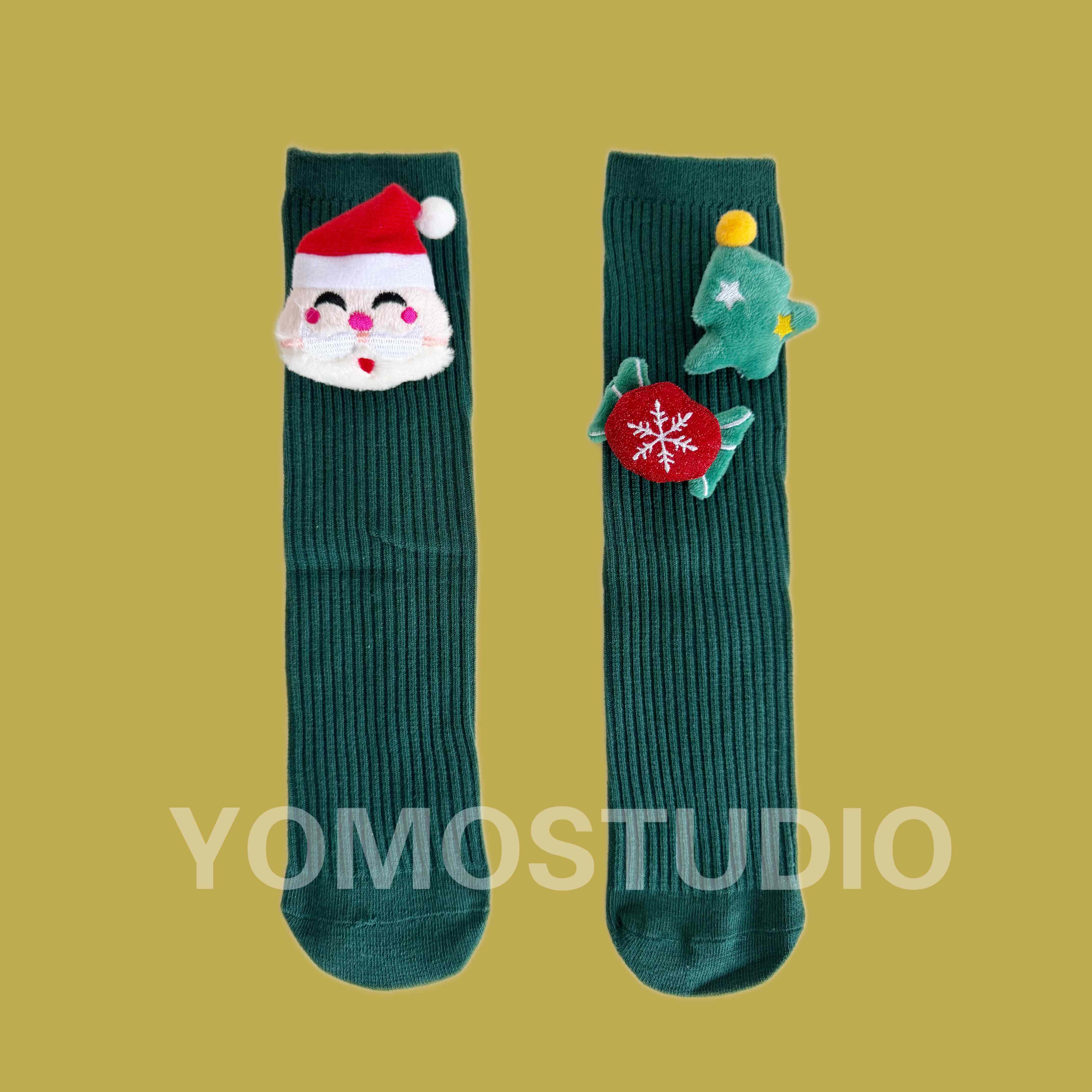 YOMOSTUDIO/原创新款立体玩偶卡通搞怪可爱儿童圣诞舞台走秀袜子