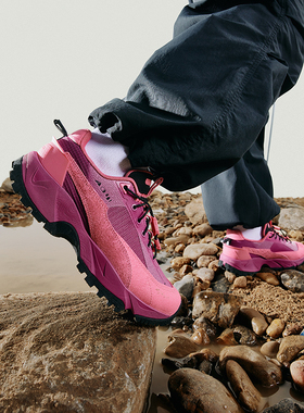 李宁CF溯行野PRO2024新款女子反光防泼水户外休闲鞋AGLU152-B品