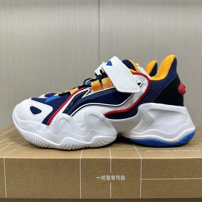 李宁男女童运动生活休闲鞋春秋厚底防滑耐磨运动鞋YKCU262-B品