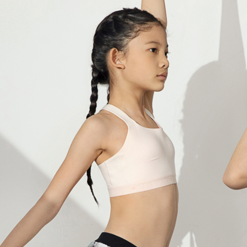 LI-NING/李宁童装女大童跑步系列修身型舒适运动胸衣YUCT008-B品